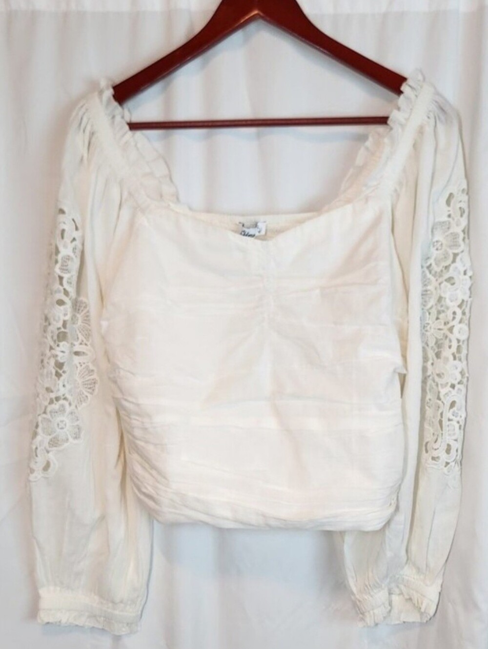 Sam Edelman Stevie Laced Long Sleeve Blouse Romantic Elegant Size XL NWT (READ)